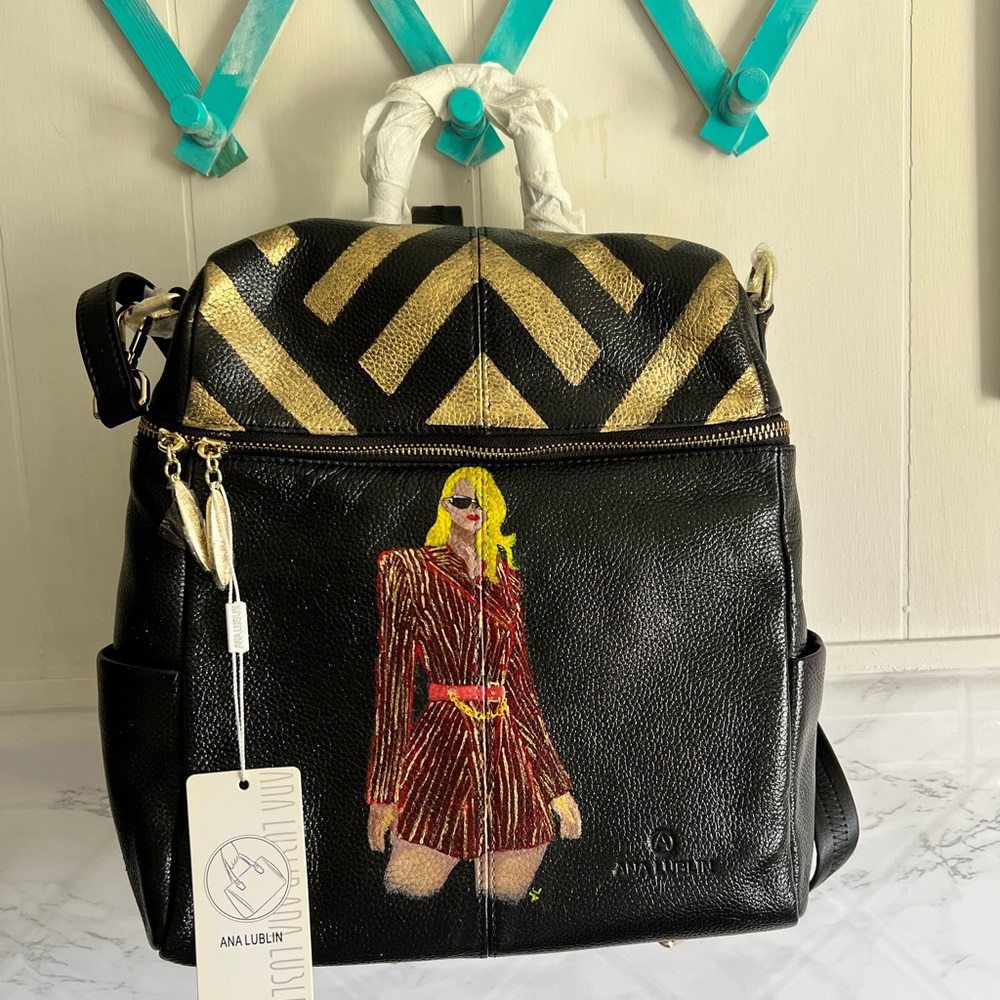 Custom hand painted Ana Lublin backpack
